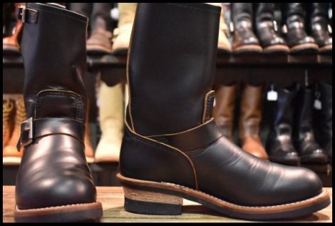 【7D 美品 25年】レッドウィング 2966 ブラック クローンダイク エンジニア 茶芯 黒 ブーツ redwing 9268 2268 HOPESMORE