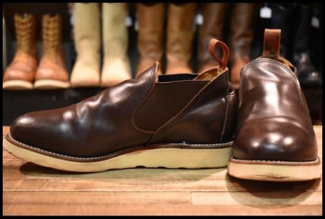 【7E 良品 90’S】レッドウィング 8149 サイドゴア ブーツ ガラスレザー ロメオ ブラウン 茶 短靴 ブーツ redwing HOPESMORE