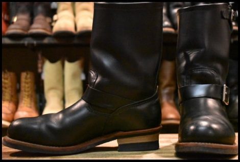 【10D 良品 11年】レッドウィング 2268 エンジニア 黒 ブラッククローム スチールトゥ ブーツ redwing HOPESMORE