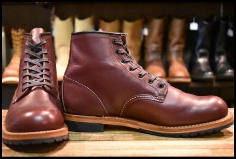 【8D 箱付 美品 19年】レッドウィング 9411 ベックマン ブーツ ブラックチェリー フェザーストーン プレーントゥ redwing HOPESMORE