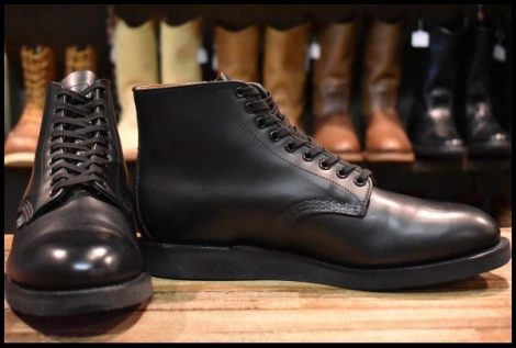 【9D 美品 15年】レッドウィング 9197 ポストマン 黒 ブラック シャパラル プレーントゥ レースアップ ブーツ redwing HOPESMORE