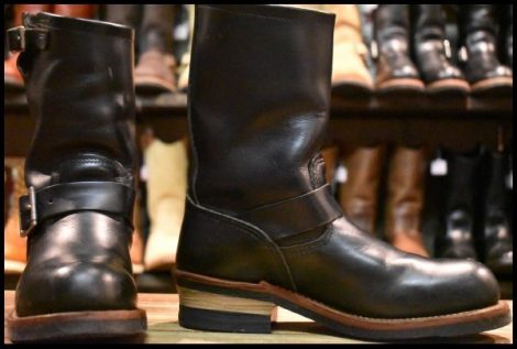 【6.5D 良品 10年】レッドウィング 2268 エンジニア 黒 ブラッククローム スチールトゥ ブーツ redwing HOPESMORE