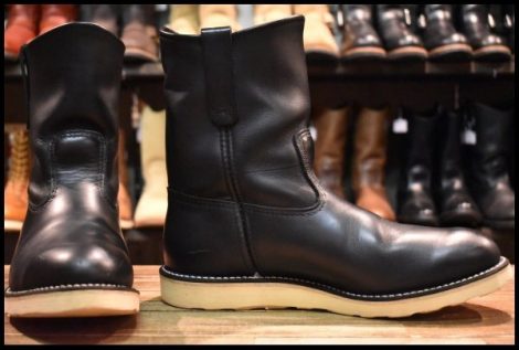 【10.5E 良品 08年】レッドウィング 8169 ペコス 黒 ブラッククローム プルオン クッションソール ブーツ redwing pecos HOPESMORE