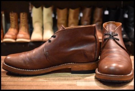 【8.5D 良品 10年】レッドウィング 9017 ベックマン チャッカ アンティーク シガー フェザーストーン 茶 ブーツ redwing HOPESMORE