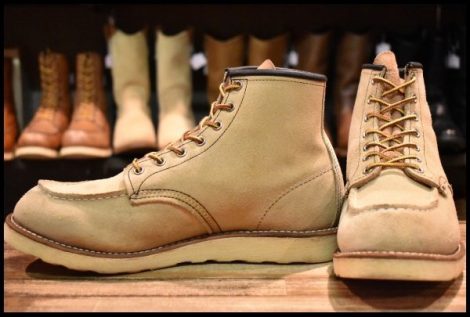 【9.5D 良品 11年】レッドウィング 8173 スエード アイリッシュセッター ホーソーン ラフアウト モックトゥ ブーツ redwing HOPESMORE