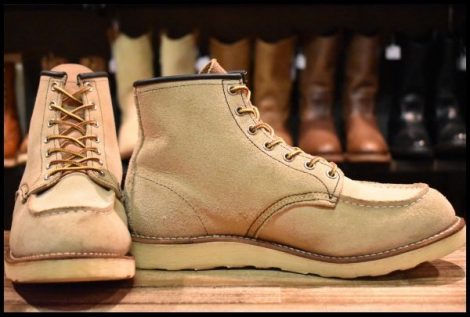 【9.5D 良品 11年】レッドウィング 8173 スエード アイリッシュセッター ホーソーン ラフアウト モックトゥ ブーツ redwing HOPESMORE