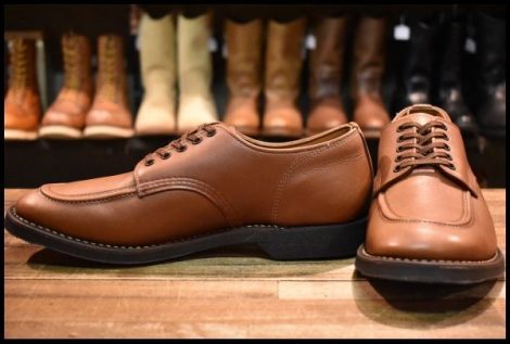 【9D 美品 18年】レッドウィング 8071 1930’s スポーツ オックスフォード シガーリタン 茶 モックトゥ 短靴 ブーツ redwing HOPESMORE