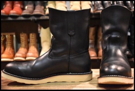 【10.5E 良品 08年】レッドウィング 8169 ペコス 黒 ブラッククローム プルオン クッションソール ブーツ redwing pecos HOPESMORE