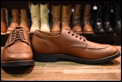 【9D 美品 18年】レッドウィング 8071 1930’s スポーツ オックスフォード シガーリタン 茶 モックトゥ 短靴 ブーツ redwing HOPESMORE