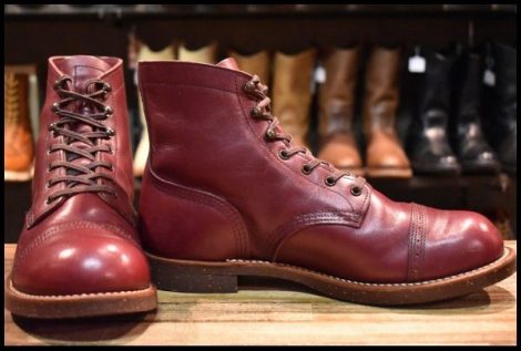【9D 箱付 良品 15年】レッドウィング 8012 アイアンレンジ マンソン バーガンディ セトラー キャップトゥ ブーツ redwing HOPESMORE