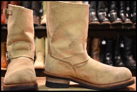 【8D 良品 10年】レッドウィング 8268 スエード エンジニア ホーソーンアビレーンラフアウト スチールトゥ ブーツ redwing HOPESMORE