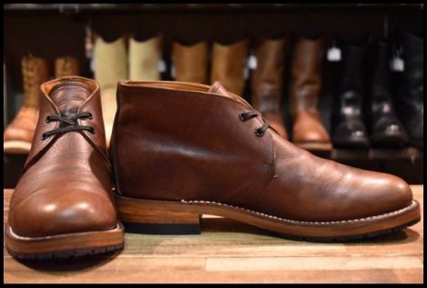 【8.5D 良品 10年】レッドウィング 9017 ベックマン チャッカ アンティーク シガー フェザーストーン 茶 ブーツ redwing HOPESMORE