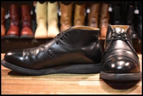 【8.5D 良品 羽タグ 97年】レッドウィング 9196 ポストマン チャッカ 黒 ブラック シャパラル 短靴 編み上げ ブーツ redwing HOPESMORE