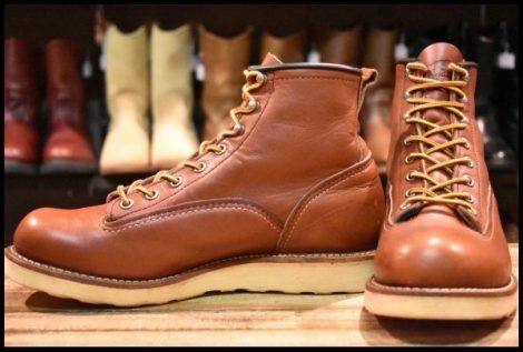 【7.5D 良品 06年】レッドウィング 2907 ラインマン 赤茶 オロラセット レースアップ 編み上げ LTT ブーツ redwing HOPESMORE