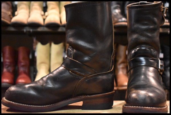 【7.5D 良品 PT91プリント カスタム】レッドウィング 2268 エンジニア ブラッククローム スチールトゥ プルオン ブーツ redwing HOPESMORE