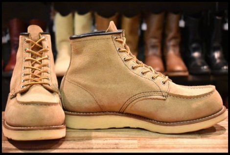 【9.5E 良品 05年】レッドウィング 8173 スエード アイリッシュセッター ホーソーン ラフアウト モックトゥ ブーツ redwing HOPESMORE