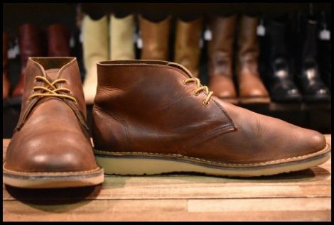 【8.5D 中古 24年】レッドウィング 3622 ウィークエンダーチャッカ 茶 カッパーラフ＆タフ ブーツ redwing 3604 HOPESMORE
