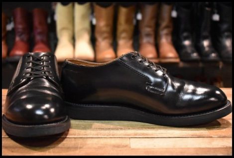 【8D 美品 17年】レッドウィング 101 ポストマン シューズ 黒 ブラック シャパラル ローカット 短靴 ブーツ redwing HOPESMORE