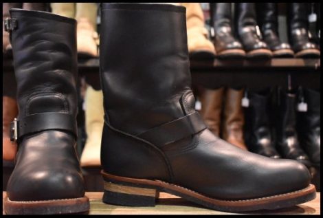 【11D 美品 12年】レッドウィング 2268 エンジニア 黒 ブラッククローム スチールトゥ ブーツ redwing HOPESMORE