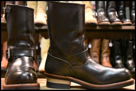 【8D 箱付 良品 08年】レッドウィング 2268 エンジニア 黒 ブラッククローム スチールトゥ ブーツ redwing HOPESMORE