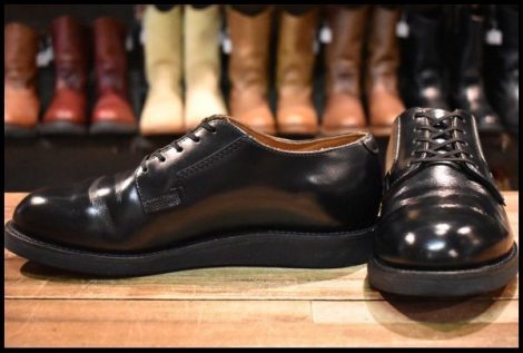 【8D 美品 17年】レッドウィング 101 ポストマン シューズ 黒 ブラック シャパラル ローカット 短靴 ブーツ redwing HOPESMORE