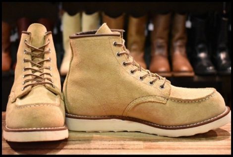 【8.5D 美品 22年】レッドウィング 8833 スエード アイリッシュセッター ホーソーン ラフアウト モック ブーツ redwing 8173 HOPESMORE
