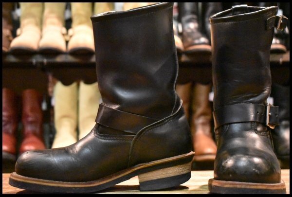 【5.5D 良品 06年】レッドウィング 2268 エンジニア 黒 ブラッククローム スチールトゥ ブーツ redwing HOPESMORE