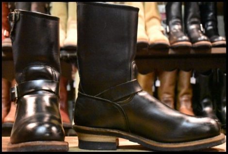 【9.5D 良品 PT91プリント】レッドウィング 2268 エンジニア 黒 ブラッククローム スチールトゥ ブーツ redwing HOPESMORE