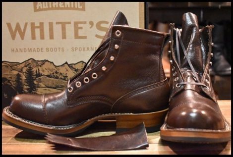 【9.5D 箱付 未使用】WHITE’S ホワイツ 350M-HEEL CRUISER クルーザー ダークブラウン ビブラム スモークジャンパー セミドレス HOPESMORE