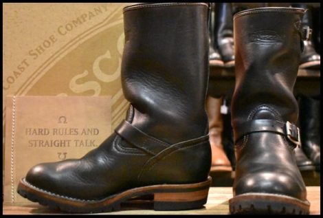 【8.5EEE 箱付 良品 09年】WESCO ウエスコ カスタムボス ブラック 黒 11インチハイト ビブラム100 エンジニア ブーツ BOSS HOPESMORE