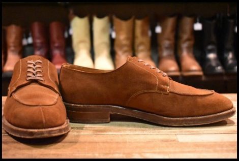 【7.5E 良品】Lloyd Footwear ロイドフットウェア ブラウンスエード オックスフォード ダービー シューズ 短靴 ブーツ HOPESMORE
