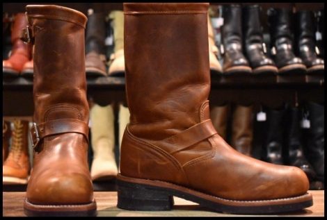 【7.5E 良品 黒タグ】Chippewa チペワ エンジニア 1901M05 茶 タンレネゲード ブラウン 11インチハイト スチールトゥ ブーツ HOPESMORE