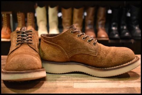 【8.5E 良品 ネペンテス別注】HATHORN ハソーン オックスフォード ディストレスドラフアウト シューズ スエード 短靴 ブーツ HOPESMORE