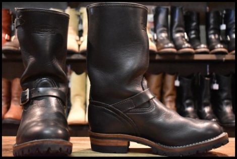 【8.5EEE 箱付 良品 09年】WESCO ウエスコ カスタムボス ブラック 黒 11インチハイト ビブラム100 エンジニア ブーツ BOSS HOPESMORE