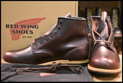 【8D 箱付 未使用 25年】レッドウィング 9419 ベックマン ブラックチェリー エクスカリバー プレーントゥ ブーツ redwing HOPESMORE