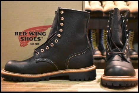 【8D 箱付 未使用 25年】レッドウィング 4501 ロガー 黒 ブラック オイルスリック ノンスチールトゥ ブーツ redwing 2218 HOPESMORE