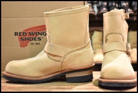 【7D 箱付 未使用】レッドウィング 2965 ショートエンジニア スエード ホーソーンアビレーンラフアウト ブーツ redwing HOPESMORE