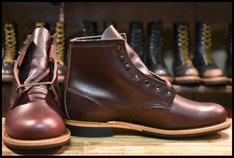 【7.5D 箱付 未使用 25年】レッドウィング 9419 ベックマン ブラックチェリー エクスカリバー プレーントゥ ブーツ redwing HOPESMORE