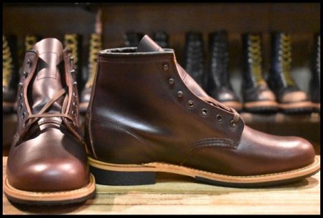【8D 箱付 未使用 25年】レッドウィング 9419 ベックマン ブラックチェリー エクスカリバー プレーントゥ ブーツ redwing HOPESMORE