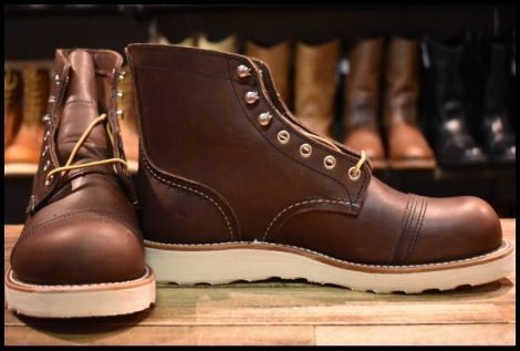 【7D 箱付 未使用 23年】レッドウィング 8088 アイアンレンジャー アンバーハーネス 茶 編み上げ レースアップ ブーツ redwing HOPESMORE