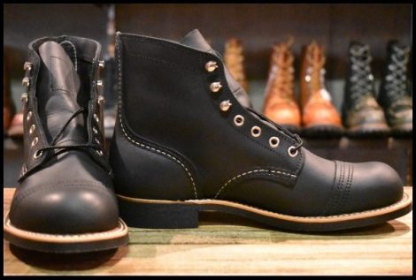 【7D 箱付 未使用 24年】レッドウィング 8084 アイアンレンジャー ブラック ハーネス 黒 キャップトゥ ブーツ redwing HOPESMORE