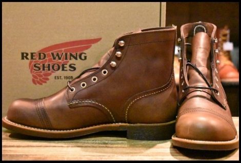 【7D 箱付 未使用 22年】レッドウィング 8111 アイアンレンジャー アンバー ハーネス キャップトゥ ブラウン ブーツ redwing HOPESMORE