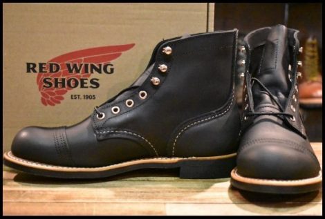 【7D 箱付 未使用 24年】レッドウィング 8084 アイアンレンジャー ブラック ハーネス 黒 キャップトゥ ブーツ redwing HOPESMORE