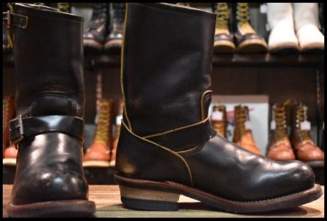 【7.5D 箱付 良品】レッドウィング 9268 エンジニア 黒 ブラック クローンダイク スチールトゥ ブーツ redwing HOPESMORE