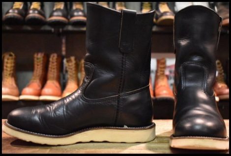 【7.5E 良品 羽タグ 97年】レッドウィング 8169 ペコス 黒 ブラッククローム プルオン クッションソール ブーツ redwing pecos HOPESMORE