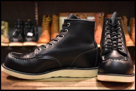 【8E 美品 犬タグ復刻 19年】レッドウィング 8179 アイリッシュセッター 黒 ブラッククローム モックトゥ ブーツ redwing HOPESMORE