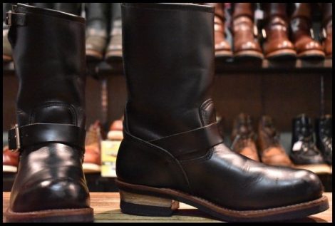 【8EE 良品 16年】レッドウィング 2268 エンジニア 黒 ブラッククローム スチールトゥ プルオン ブーツ redwing HOPESMORE