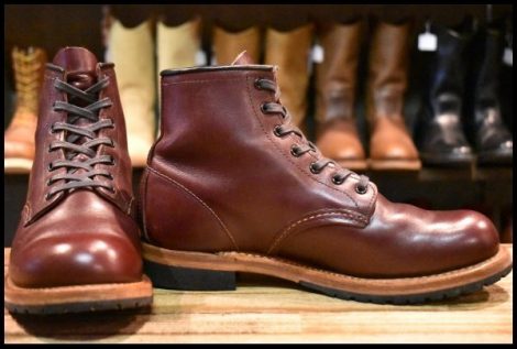 【7D 美品 18年】レッドウィング 9411 ベックマン ブラックチェリー フェザーストーン プレーントゥ 9011 ブーツ redwing HOPESMORE