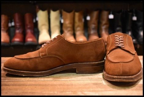 【7.5E 良品】Lloyd Footwear ロイドフットウェア ブラウンスエード オックスフォード ダービー シューズ 短靴 ブーツ HOPESMORE