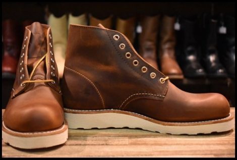 【7D 箱付 未使用 25年】レッドウィング 9111 アイリッシュセッター 茶 カッパー ラフ＆タフ プレーントゥ ブーツ redwing HOPESMORE